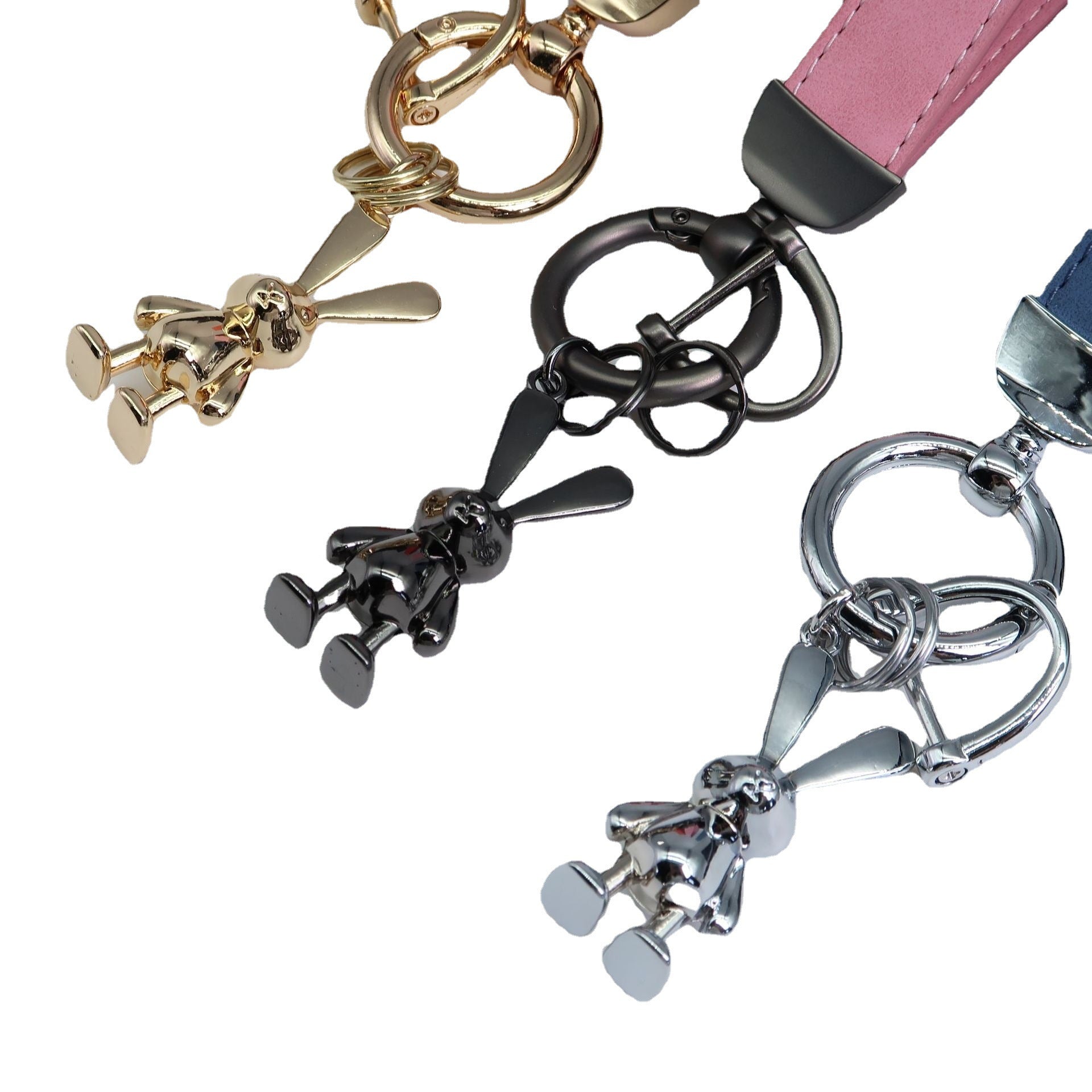 Wholesale Rabbit Pendant Accessories Cute Alloy Electroplating Keychain